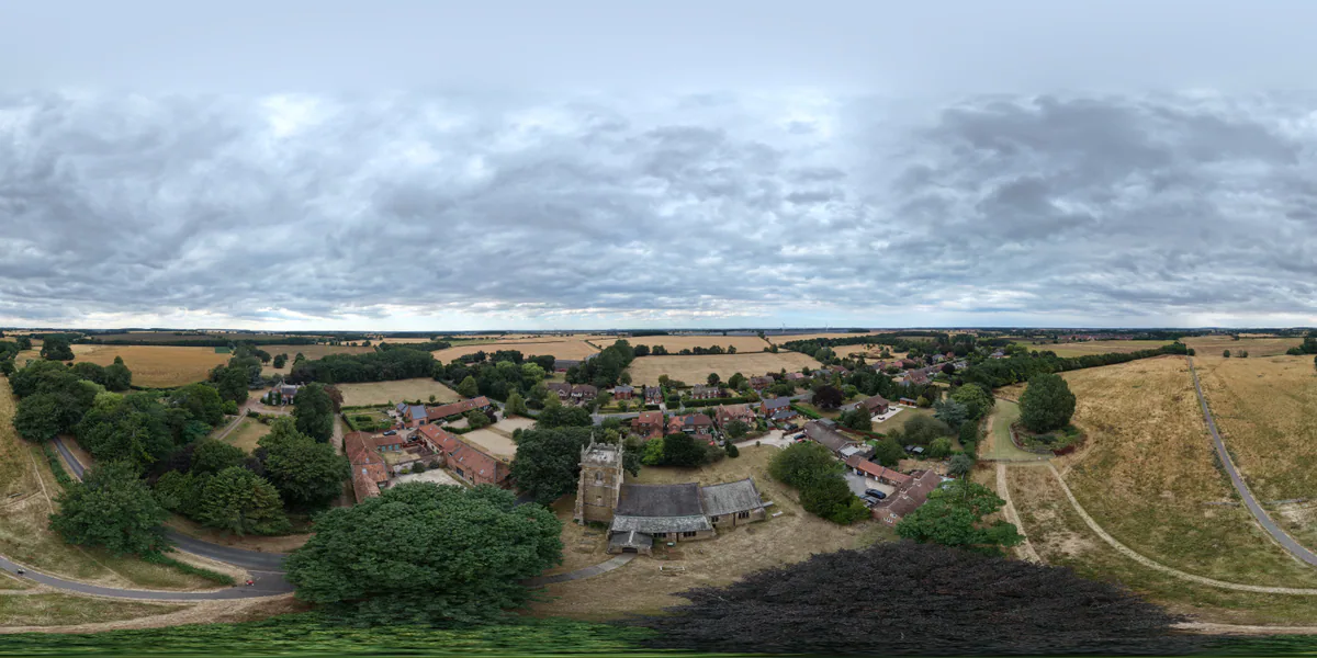 360 aerial photograph of Aylesby, Lincolnshire.