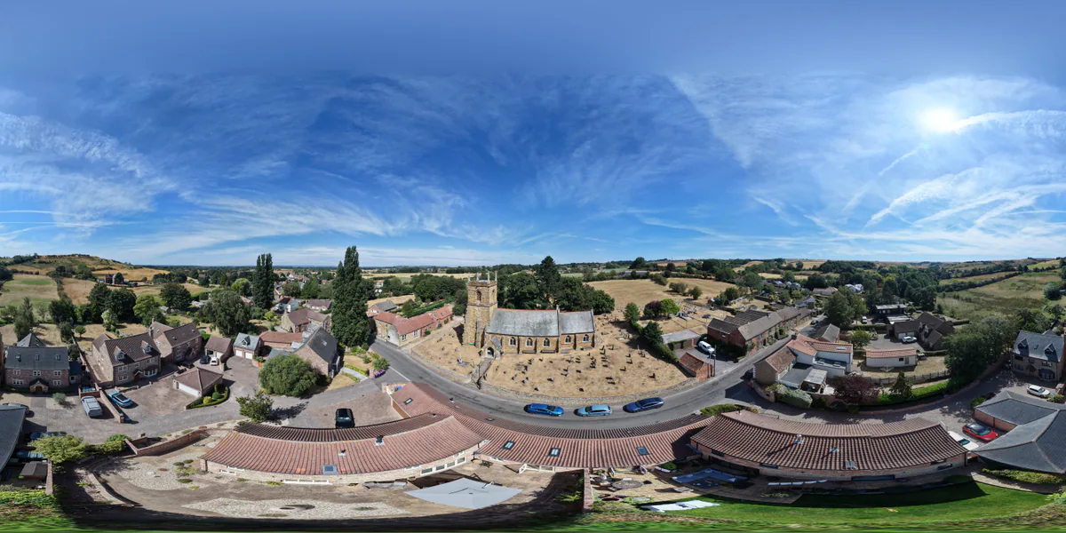 360 aerial photograph of Nettleton, Lincolnshire.