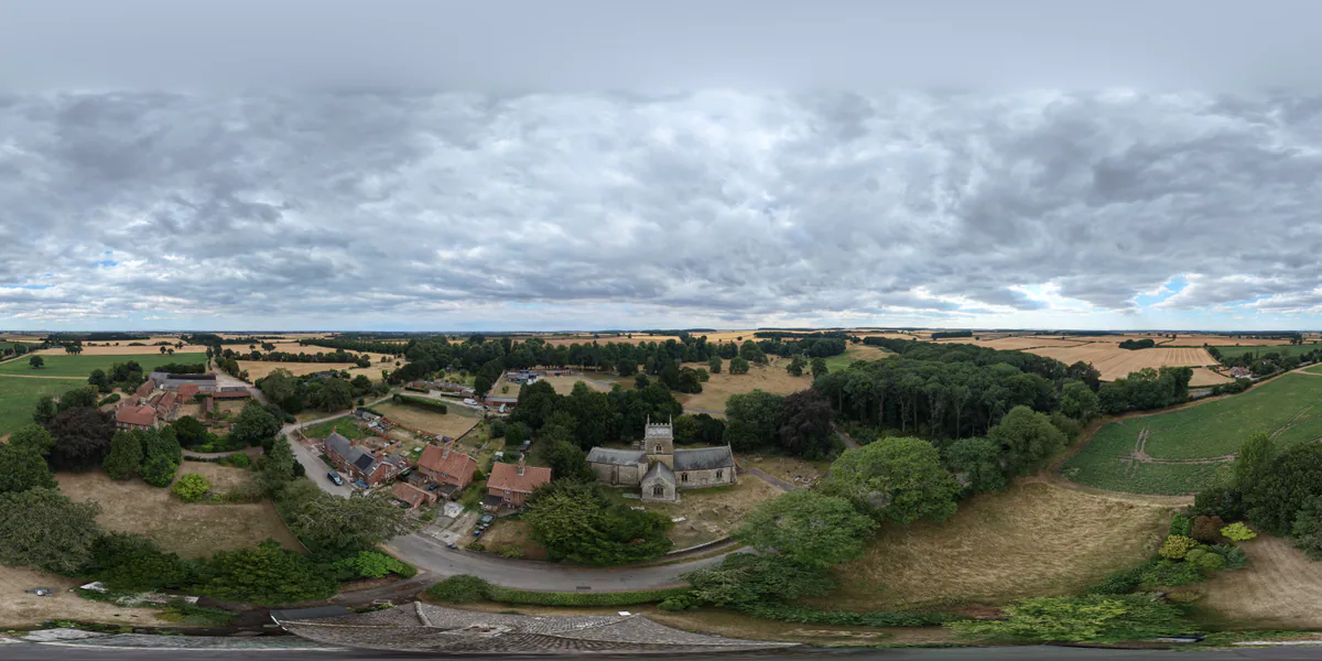 360 aerial photograph of Riby, Lincolnshire.