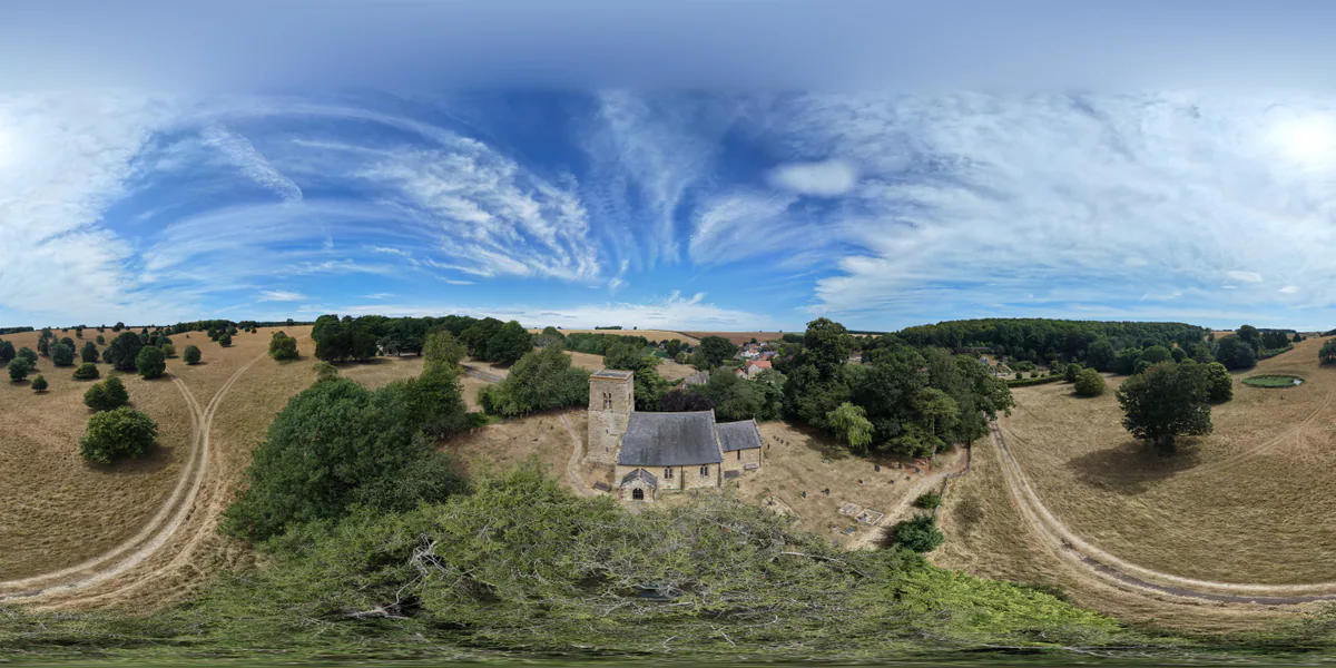 360 aerial photograph of Rothwell, Lincolnshire.