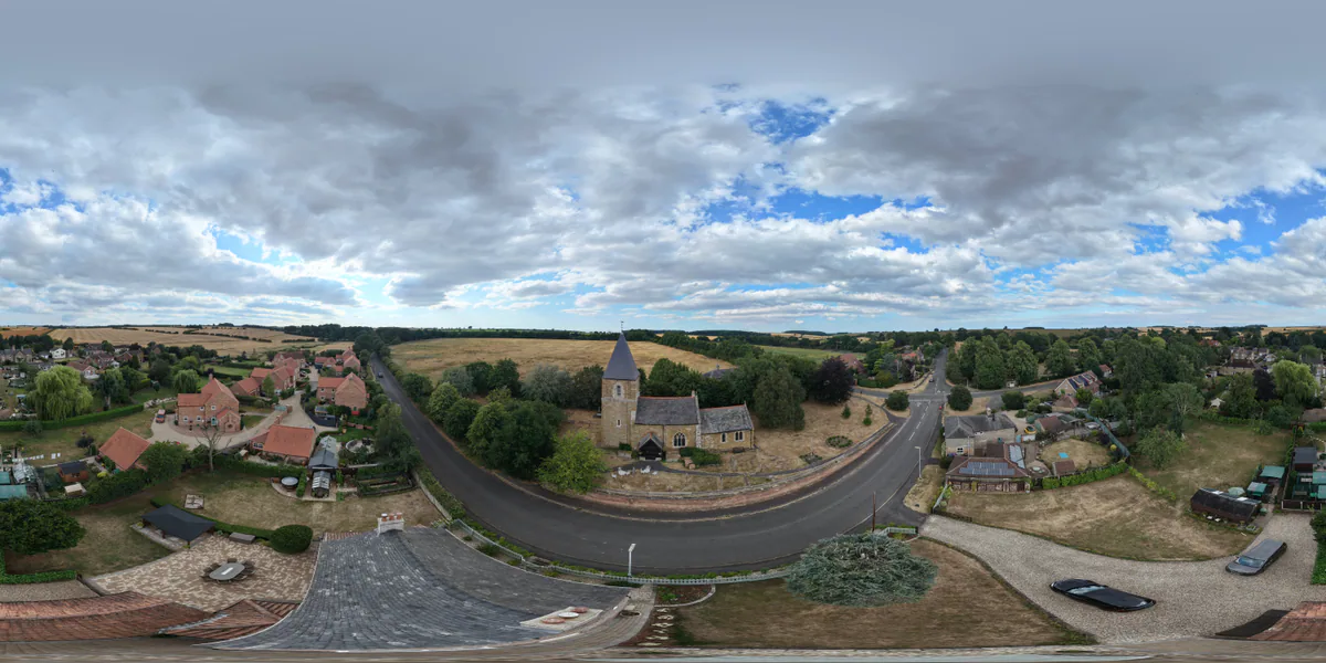 360 aerial photograph of Swallow, Lincolnshire.