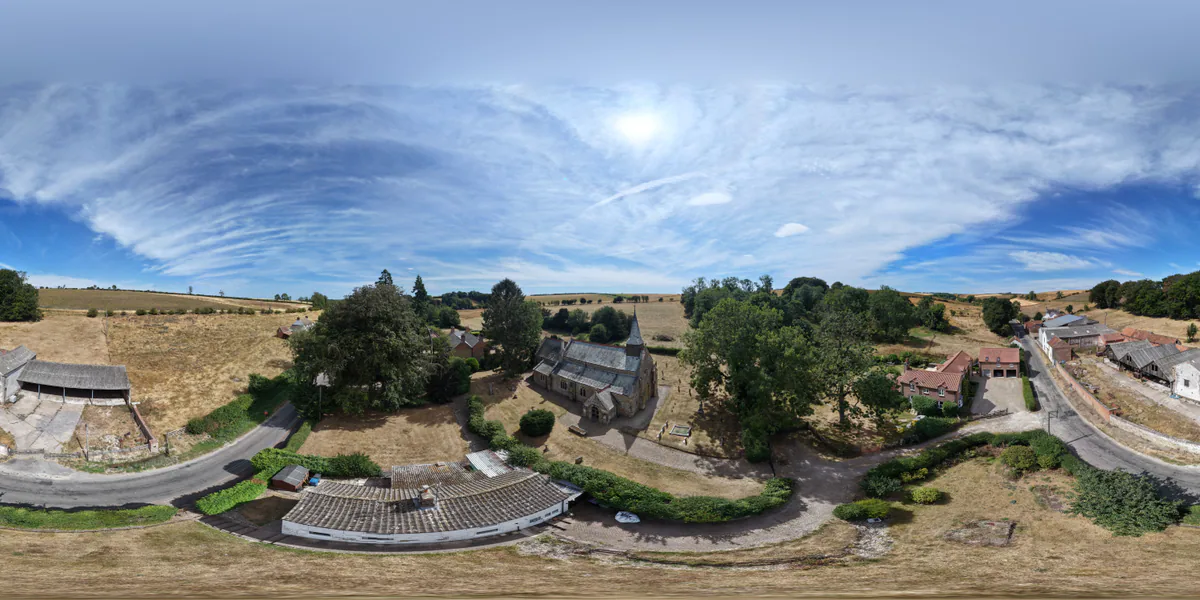 360 aerial photograph of Thoresway, Lincolnshire.