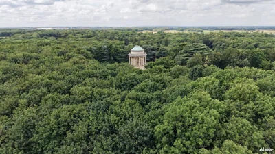 Aerial photograph of Brocklesby Park Mausoleum, Lincolnshire.