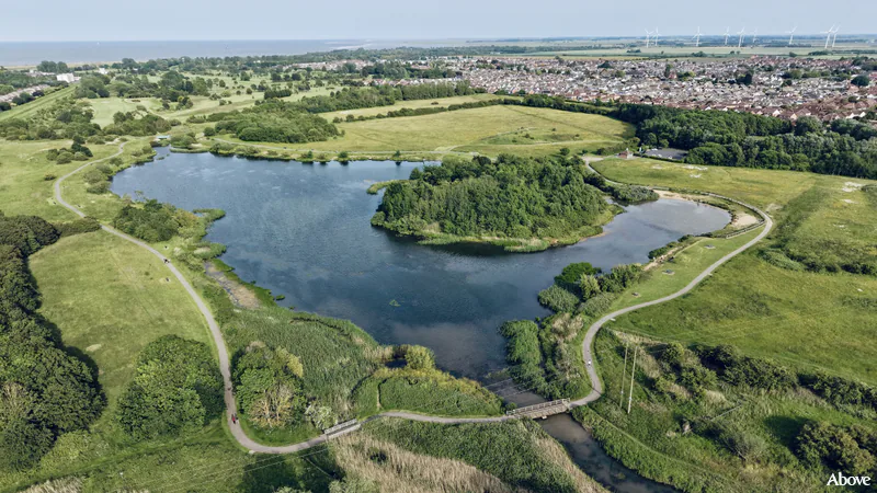 Aerial photograph of Cleethorpes Country Park.