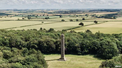 Aerial photograph of Pelham's Pillar in Lincolnshire.